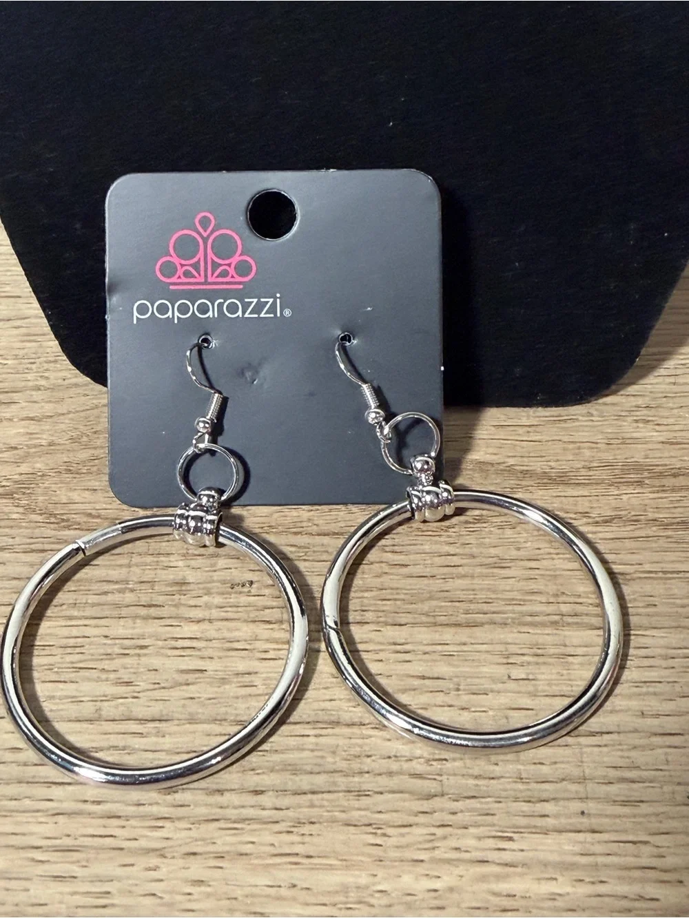 Paparazzi Shiny Silver Double Hoop Earrings